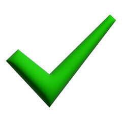Inflate 3D illustration of variation green Check mark icon