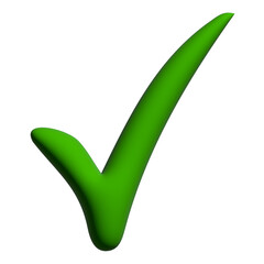 Inflate 3D illustration of variation green Check mark icon