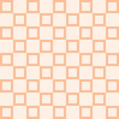 Seamless pattern in Peach Fuzz color featuring a check design. Ideal for modern textiles, backgrounds, and graphic projects. High quality vector illustration