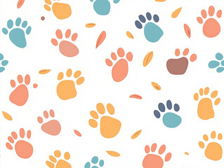 Fototapeta premium cat pattern feet
