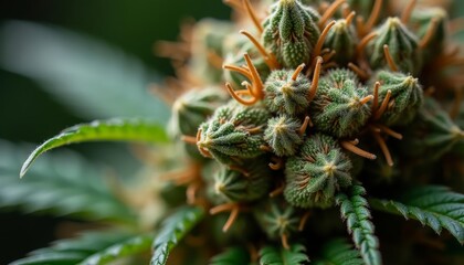 Obraz premium Vibrant Cannabis Flower in Bloom