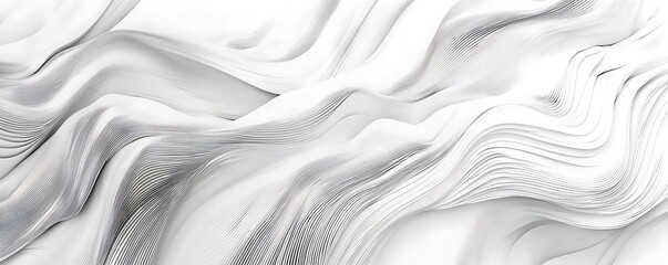 Obraz premium Minimalist seamless white wave texture with monochrome design.