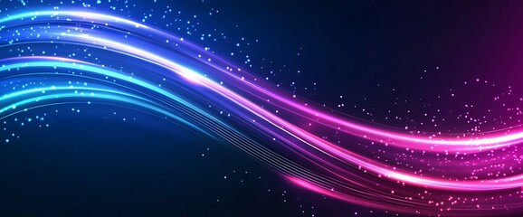 Abstract blue and purple background with glowing lines