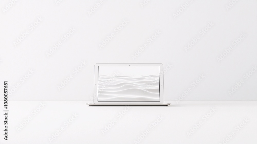 Poster mockup template featuring an interactive display, user-friendly design elements, realistic device mo