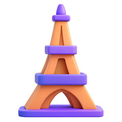 Eiffel Tower 3D Icon
