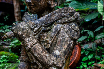 background of the sculpture of the lion carved into the ancient temple, Wat Phalat, on the way up to Doi Suthep,is beautiful and is a tourist attraction that is always popular among travelers from all