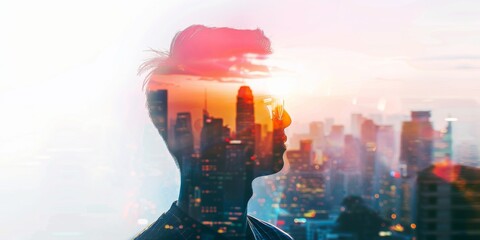 The idea of exploring the Intersection of Justice and Perception can be understood as a compelling double exposure concept that evokes discussions related to various aspects of society and culture