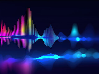 Background with a colored sound wave