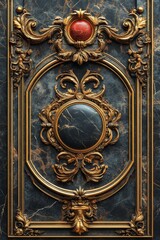 Baroque, Barocco Ornate Marble Ceiling Non-Linear Reformation Design with Intricate Accents Depicting Classic Elegance and Architectural Beauty