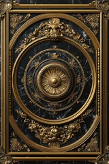 Obraz premium Baroque, Barocco Ornate Marble Ceiling Non-Linear Reformation Design with Intricate Accents Depicting Classic Elegance and Architectural Beauty