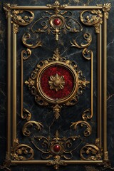 Baroque, Barocco Ornate Marble Ceiling Non-Linear Reformation Design with Intricate Accents Depicting Classic Elegance and Architectural Beauty