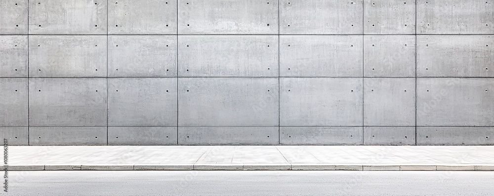 Poster background template with an empty gray wall, suitable for product branding or display purposes