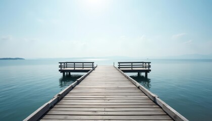 Fototapeta premium Peaceful dock in serene waters