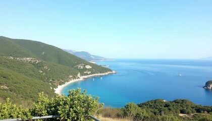 Fototapeta premium Breathtaking view of a serene coastal landscape