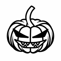 black and white pumpkin icon