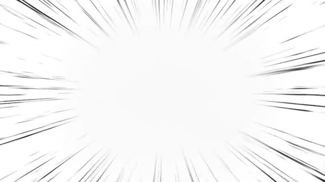 cartoon concentration lines  animation. Radial white comic lines animation, concentration lines video footage background, speed concentration lines, cartoon style  Manga concentrated lines.