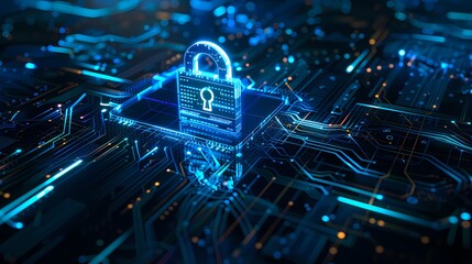 Digital Technology Cyber security Digital technology poster background