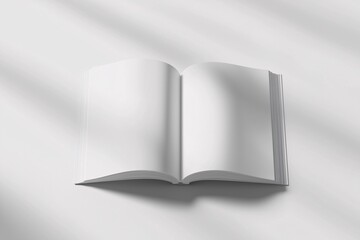 Minimal product template of a clean-cut book cover mockup on a monochromatic background