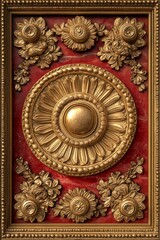 Baroque, Barocco Ornate Marble Ceiling Non-Linear Reformation Design with Intricate Accents Depicting Classic Elegance and Architectural Beauty