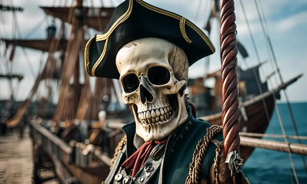 Skeleton of a pirate.