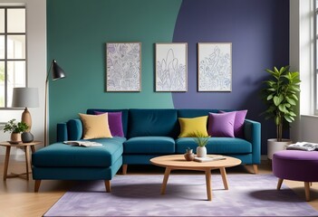 purple interior design