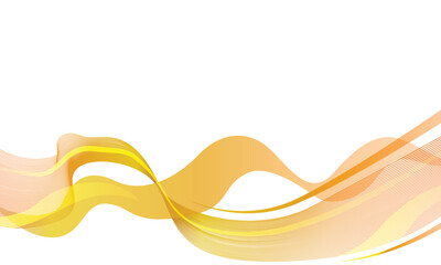 Orange curve abstract wave background design