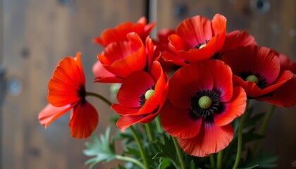 Fototapeta premium Vibrant red poppies in bloom