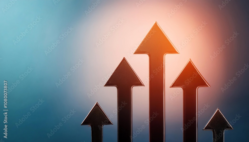 Poster the image features multiple upward-pointing arrows against a gradient background, symbolizing growth