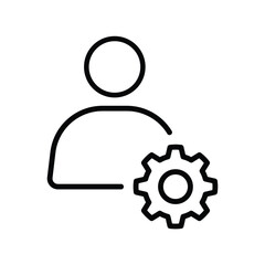 User profile setup icon. Configuration settings symbol