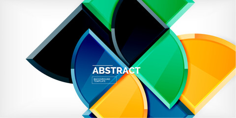 Glossy circles geometric background. Vector Illustration For Wallpaper, Banner, Background, Card, Book Illustration, landing page