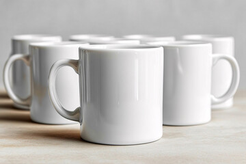 Fototapeta premium White Coffee Mug Mockup for Branding and Design