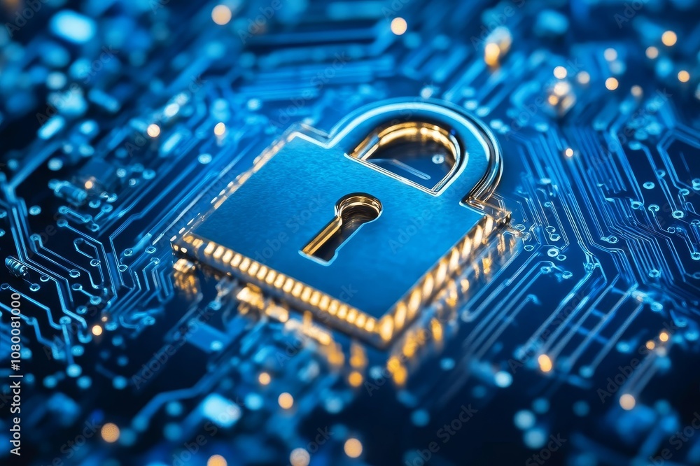 Poster vulnerability management and patching strategies. lock.