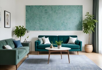 modern interior in pink colour