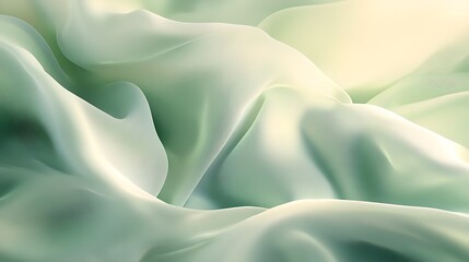 Obraz premium Background of gentle pastel green with satin smoothness