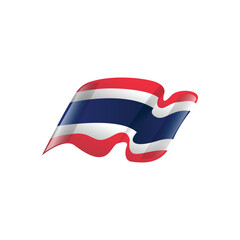 Waving thailand flag nation design vector