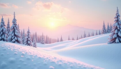  Snowy serenity at sunrise