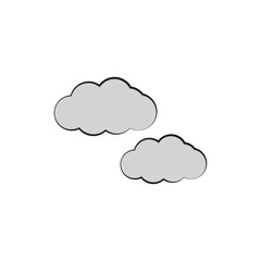 Cloud icon illustration flat