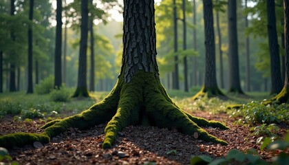 Obraz premium Enchanted forest where natures beauty thrives