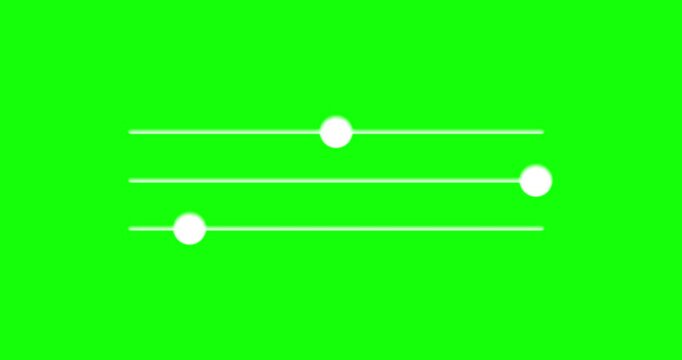 Slider settings, green screen