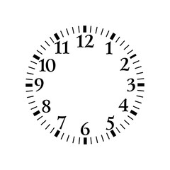 Clock face icon vector. Time illustration sign. Clock symbol. Wall clock logo.