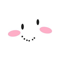 Cartoon face icon vector. Funny face illustration sign. Face symbol or logo.