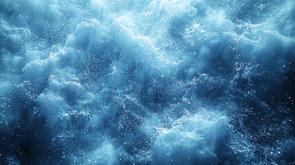 Fototapeta premium A serene winter ice landscape featuring a frozen surface with a calming blue texture, ideal for seasonal promotions, winter events, and tranquil backdrops.