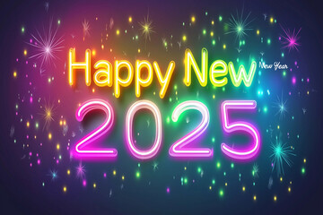 Elegant gold typography for 2025  with confetti falling 