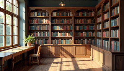 A Luxurious and Inspiring Library Interior Design