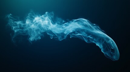 Deep sea blue background with light smoke and a gentle light shine