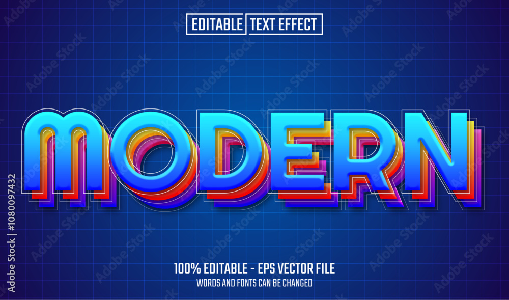 Canvas Prints modern editable text effect