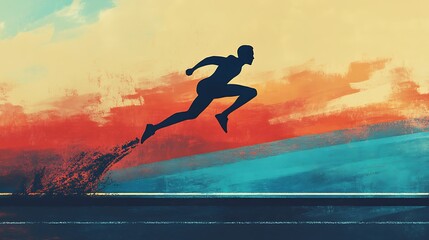 Self improvement personal growth goal Dynamic silhouette of personal growth and achievement