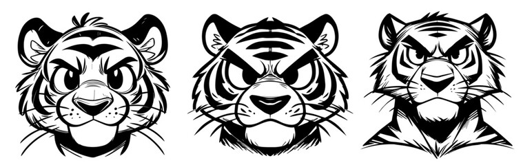 charming tiger illustration – cartoon-style character for kids