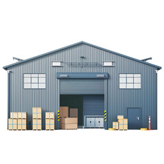 Warehouse isolated on a transparent background