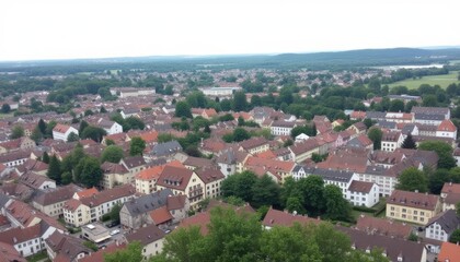 Obraz premium Vibrant cityscape under a clear sky